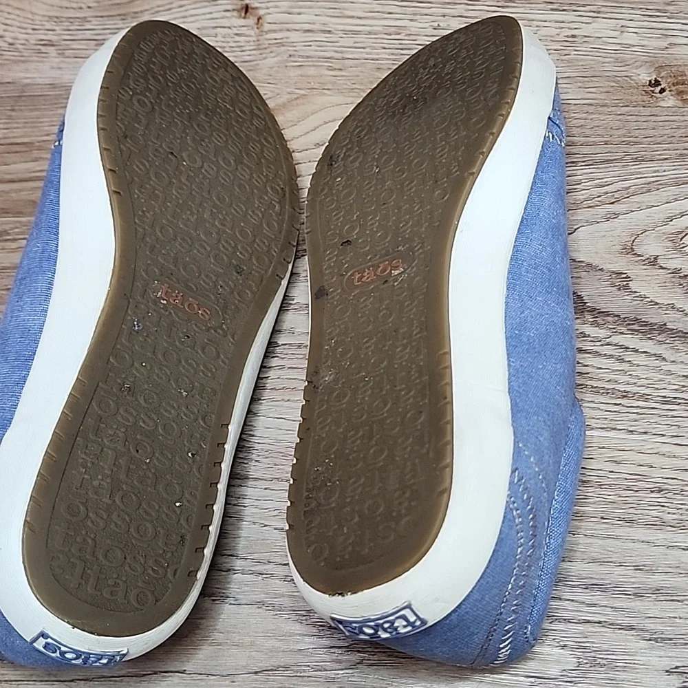 Taos Womens Star Sneakers Light Blue White Trim Size 8 1/2 Tennis Shoes - Picture 8 of 11